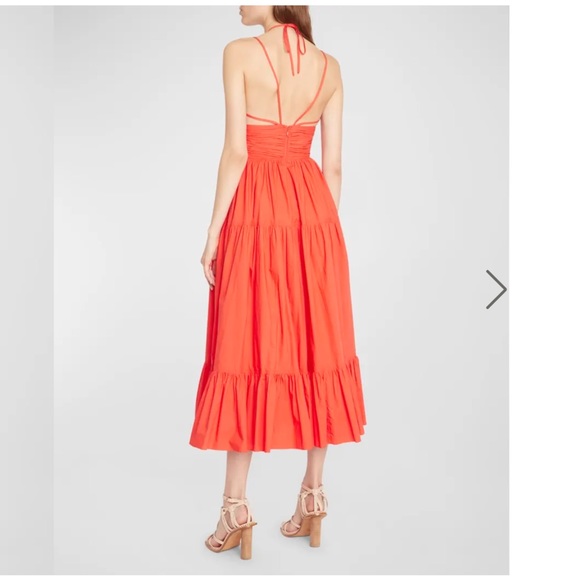 Ulla Johnson Phoebe Cutout Tiered Halter Midi Dress - Picture 2 of 13